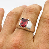 Modern Minimalist Men's Ruby Ring - TryAladdin