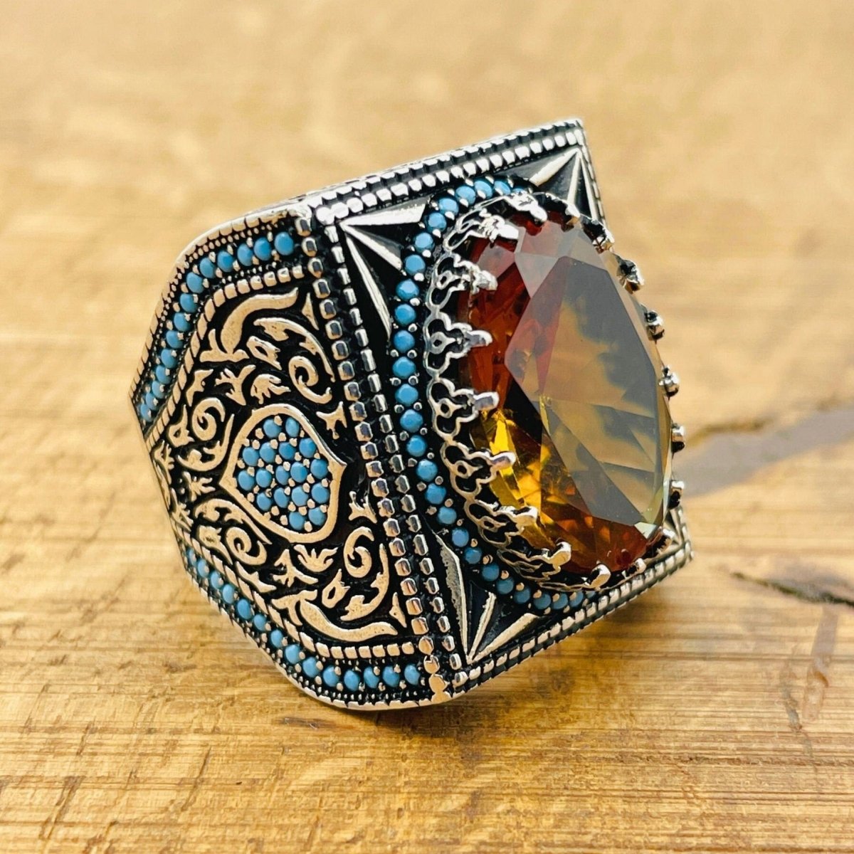 Multi Color Zultanite Stone Men's Ring - TryAladdin