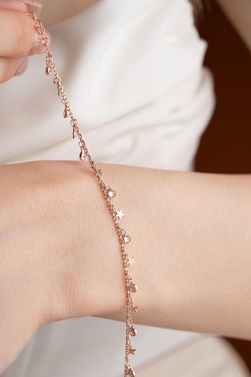 Nereze | Bracelet with Tiny Stars and Zircon Stones - TryAladdin