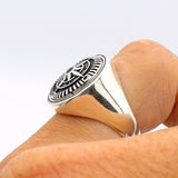 Onyx Men's Silver Ring - TryAladdin