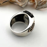 Onyx Men's Silver Ring - TryAladdin