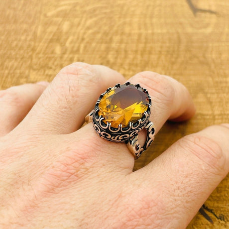 Ottoman Multi - Color Zultanite Men's Ring - TryAladdin