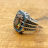 Ottoman Style Multi - Color Zultanite Stone Men's Ring - TryAladdin