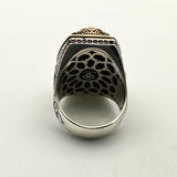 Ottoman Symbol Agate Stone Men's Ring - TryAladdin