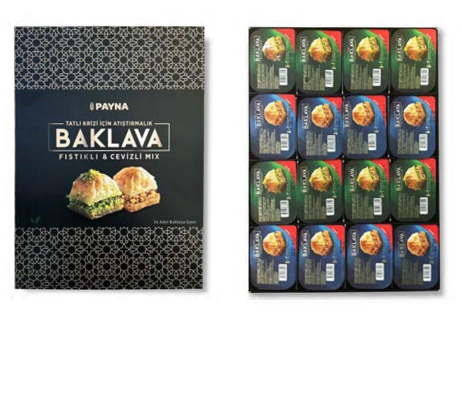 Payna | Pistachio and Walnut Mix Baklava Gift Box - 16 Single Serve Slices - TryAladdin