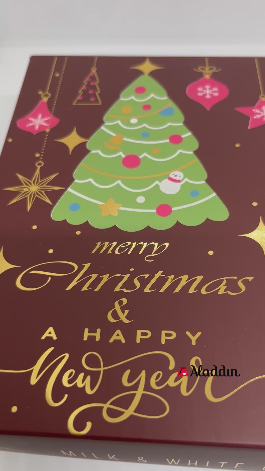 Ema Latte al Cioccolato e Tartufi di Cioccolato Bianco con Crema di Cocco Ripieni - Scatola Buon Natale - 250g