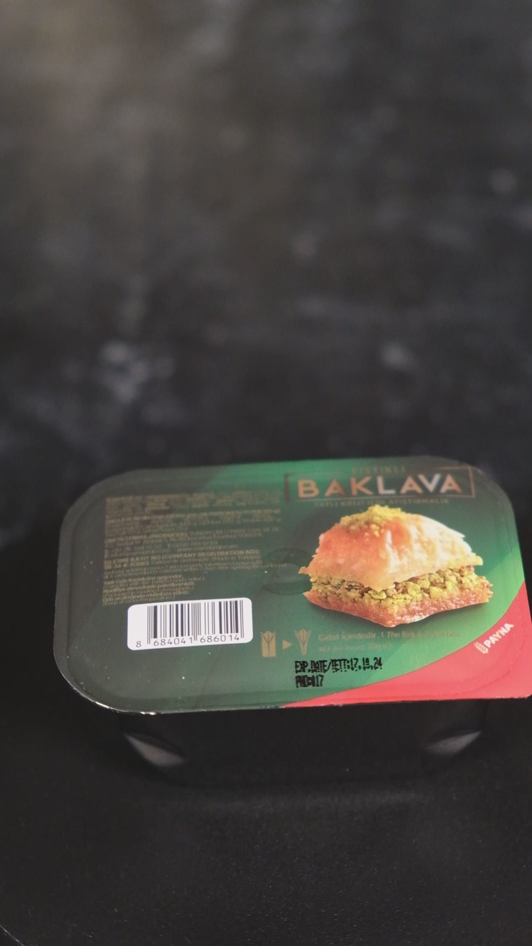 Payna | Pistacho Baklava Box - 2 Single Serve Slices