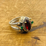 Reversible Zircon - Ruby Stone Ring - TryAladdin