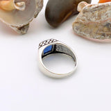 Sapphire Squared Stone Ring - TryAladdin