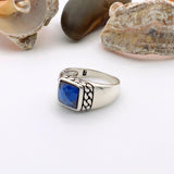 Sapphire Squared Stone Ring - TryAladdin