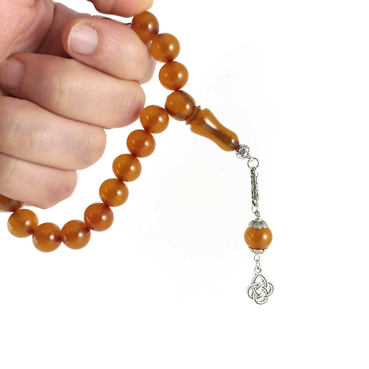 Selderesi | 17 Beads Efe Size (Small Size) Mascot Fire Amber Tasbih - TryAladdin