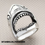 Shark Head Silver Ring Jewelry - TryAladdin