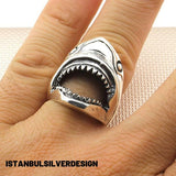 Shark Head Silver Ring Jewelry - TryAladdin