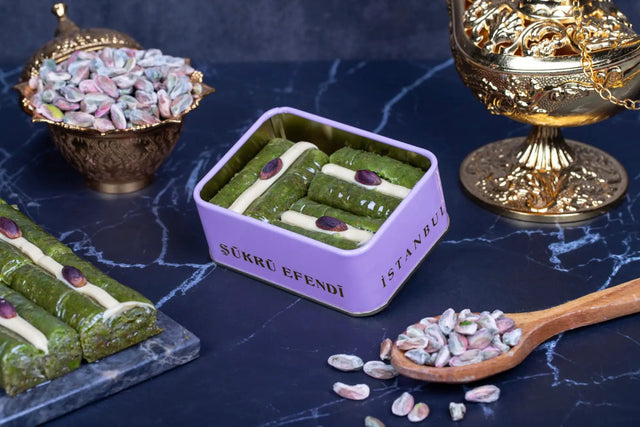 Sukru Efendi 1935 | Princess Pistachio Baklava in Gift Metal Box - TryAladdin