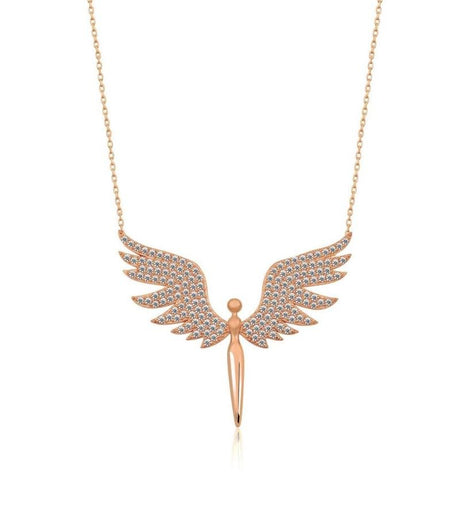 Taki | Michael Angel Winged Silver Necklace - TryAladdin