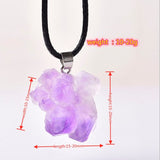 Taki | Raw Amethyst Natural Stone Necklace with Rope Chain - TryAladdin