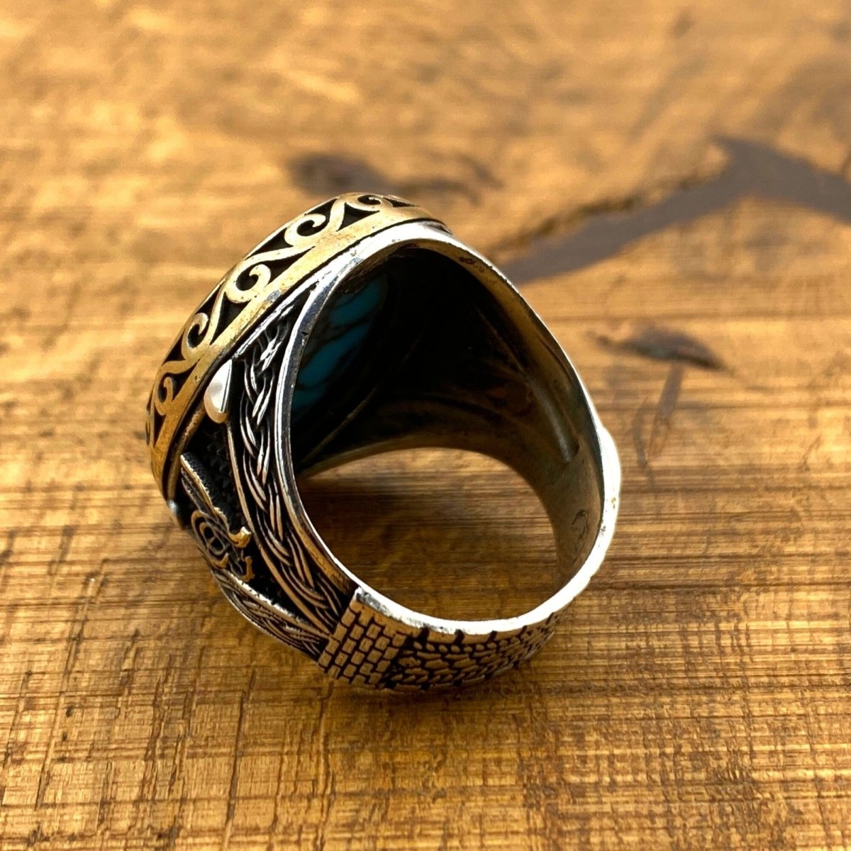 Turquoise Men's Handmade Ring - TryAladdin