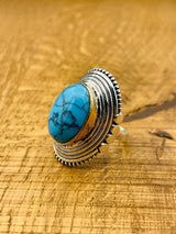 Turquoise Silver Ring - TryAladdin