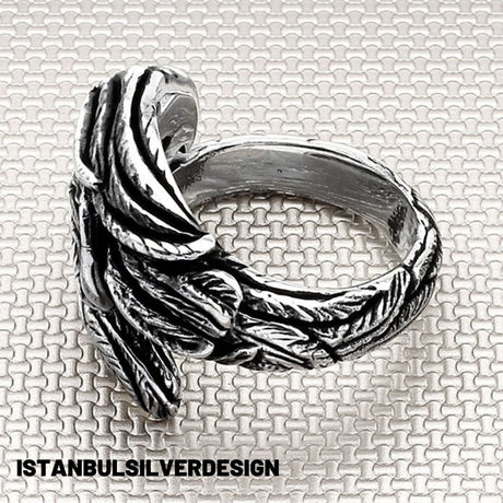 Unisex 925 Solid Silver Vulture Ring - TryAladdin