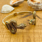 Women's Adjustable Citrine Yellow Snake Bracelet - TryAladdin