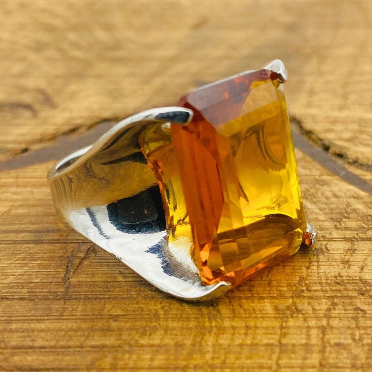 Women's Citrine Stacking Ring - TryAladdin