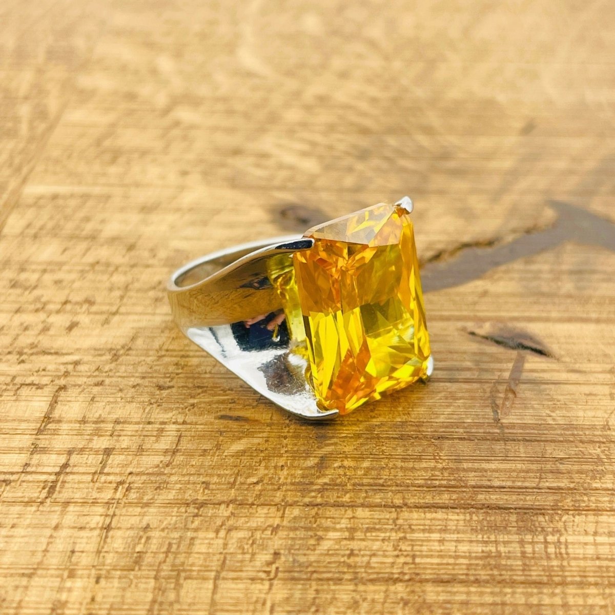 Women's Citrine Stacking Ring - TryAladdin