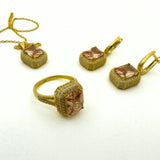 Women's Citrine Stone Silver Jewelry Set - TryAladdin