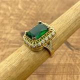 Women's Emerald Silver Ring - TryAladdin