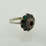 Women's Emerald Silver Ring - TryAladdin