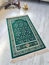 Woven Prayer Rug - Ivy Tulip Pattern (Green) - TryAladdin