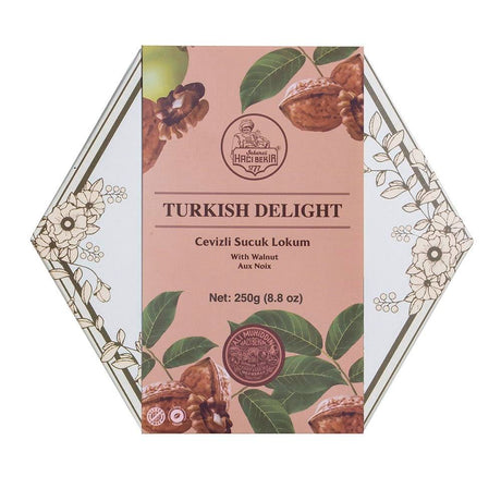 Haci Bekir Exclusive Turkish Delight with Walnut - Unique Consistency Lokums - TryAladdin