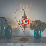 HND Handicraft | Handmade Swan Neck Mosaic Lamp - TryAladdin