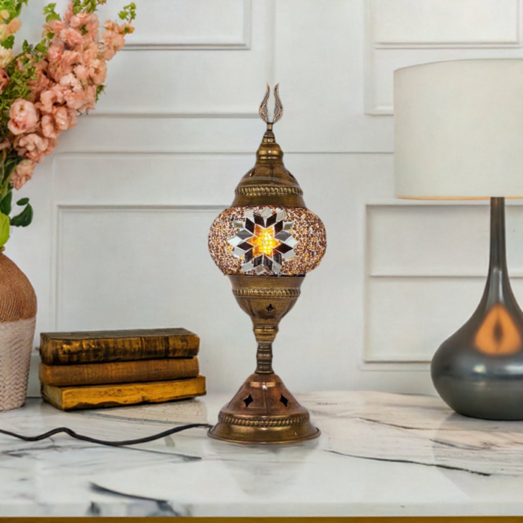 HND Handicraft | Handmade Turkish - Moroccan Mosaic Table Lamp - TryAladdin