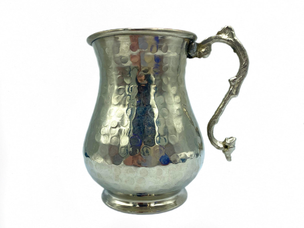 Lavina | Silver Copper Cup with Handle - TryAladdin