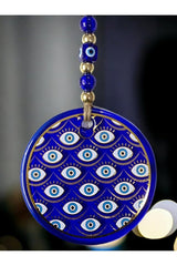 Nazar Bead Glass Wall Ornament with Gilded Eyes Motif - TryAladdin