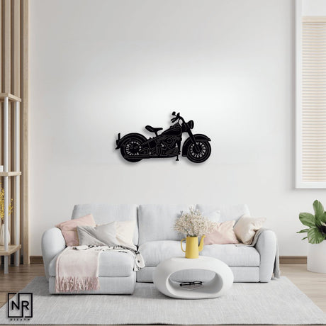 NR Dizayn | Motorcycle Side View Metal Wall Art - TryAladdin