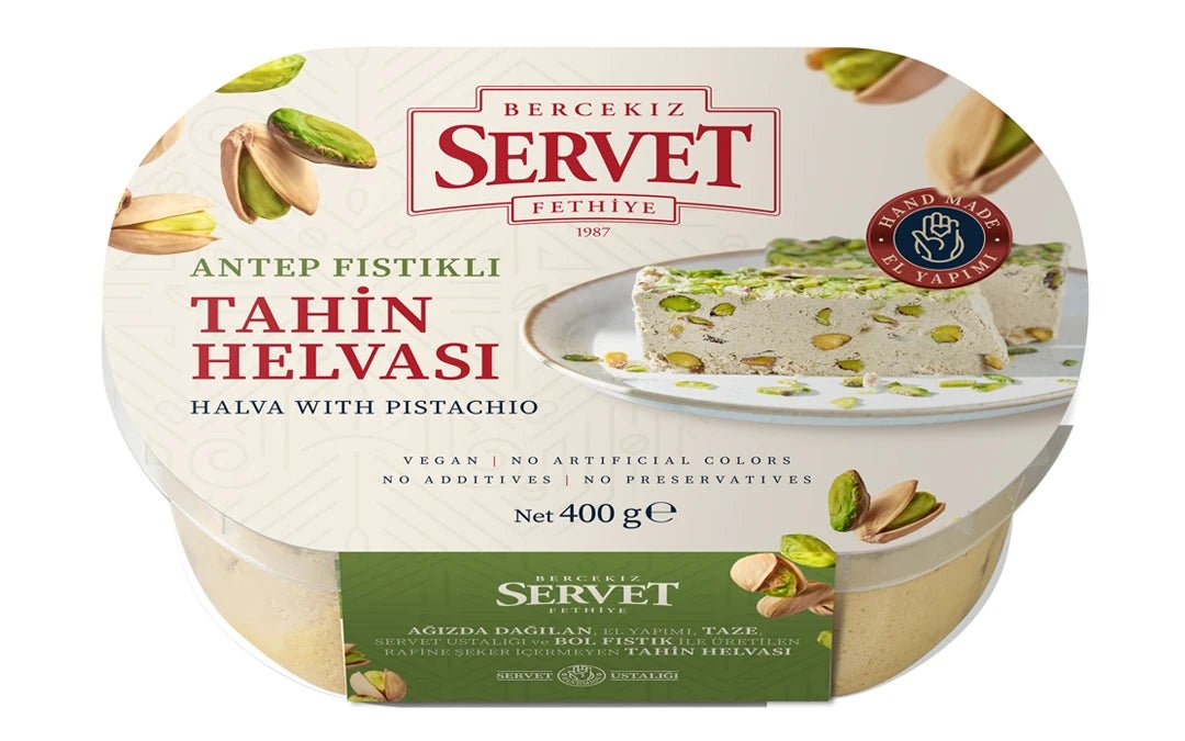 Servet | Fresh Tahini Halva with Pistachio - Sugar Free - TryAladdin